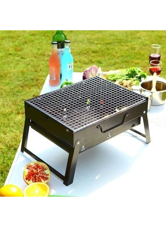 محطة شواء فحم محمولة، مثالية للسفر، وحدة شواء خارجية، رف شواء قابل للإزالة، تصميم سهل التنظيف، أربعة عشر فتحة تهوية، مناسبة للنزهات والتخييم والحدائق، الأبعاد: 35 × 45 × 40 سم - Image 3